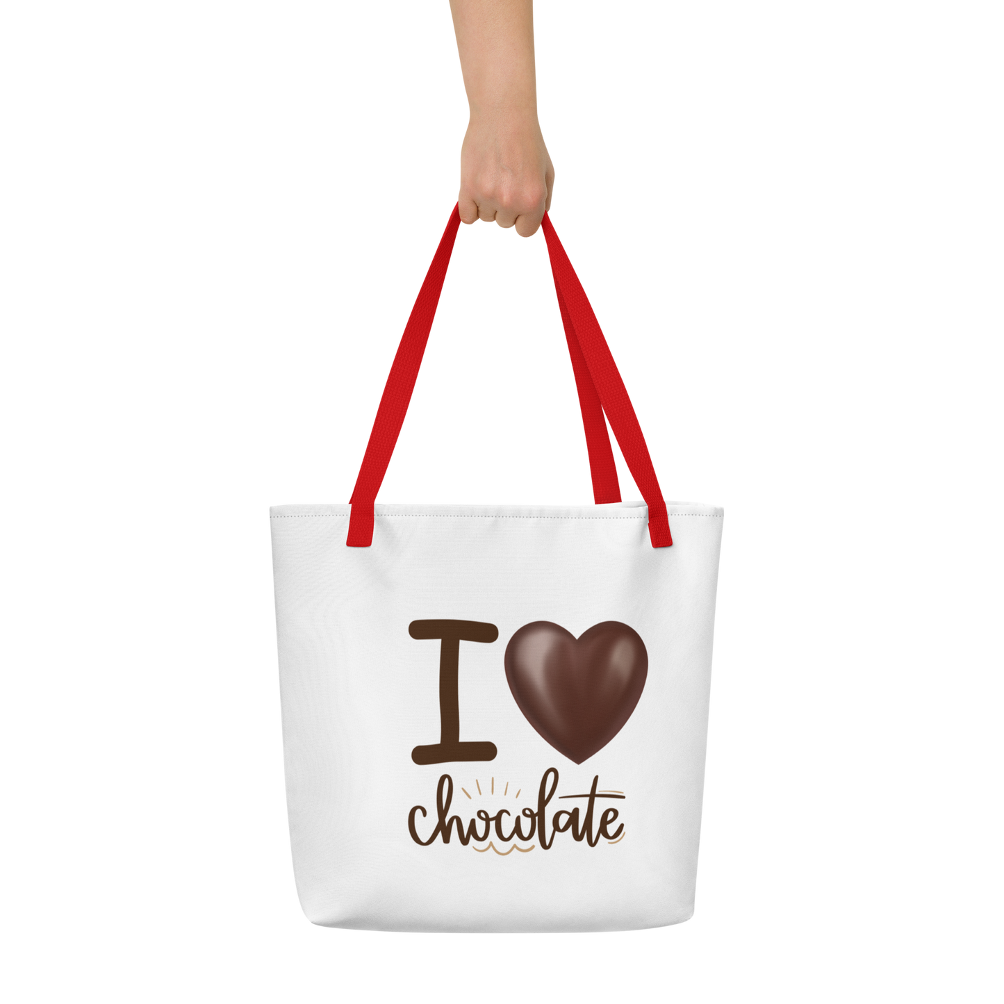 Großer Stoffbeutel I Love Chocolate