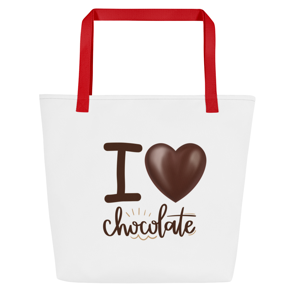 Großer Stoffbeutel I Love Chocolate