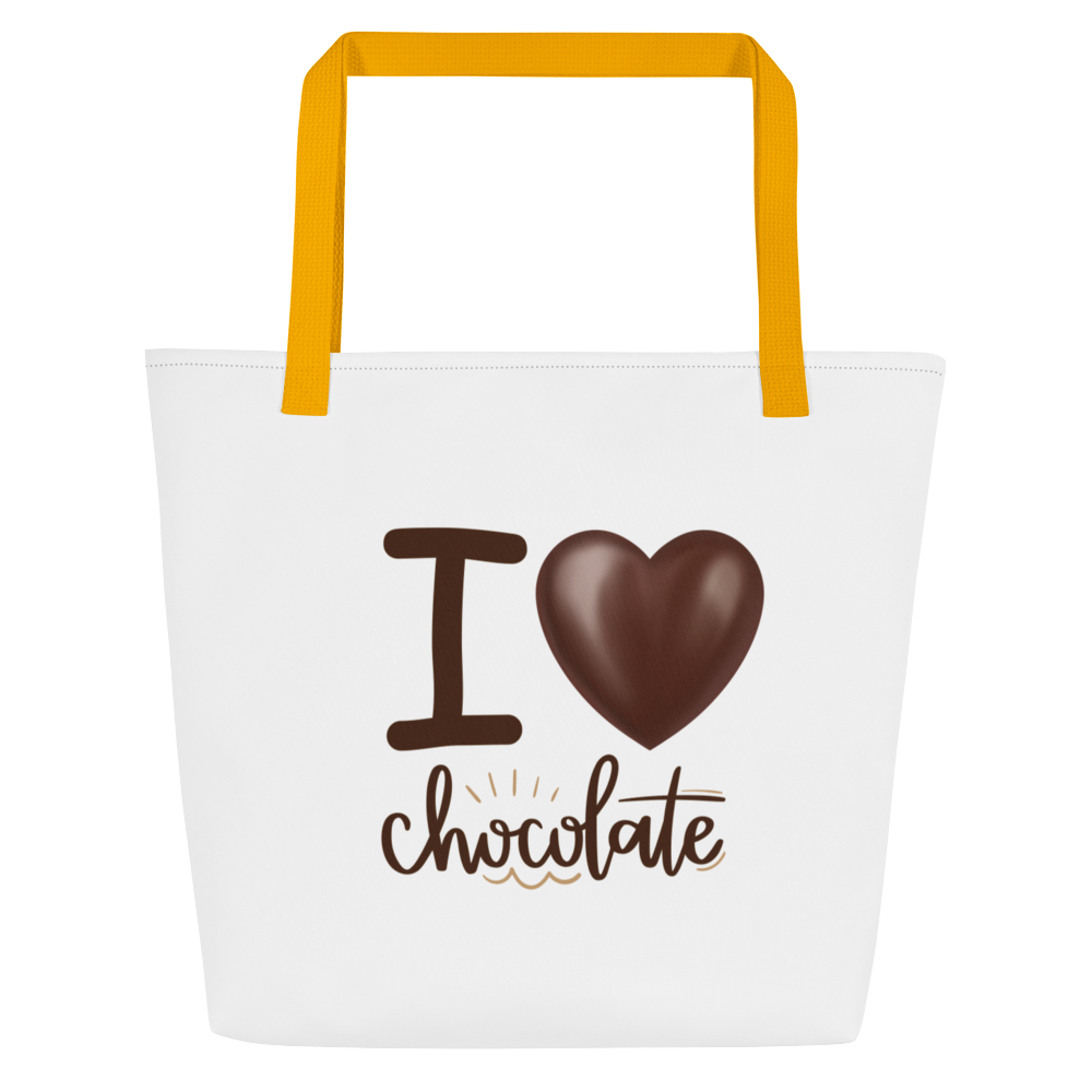 Großer Stoffbeutel I Love Chocolate
