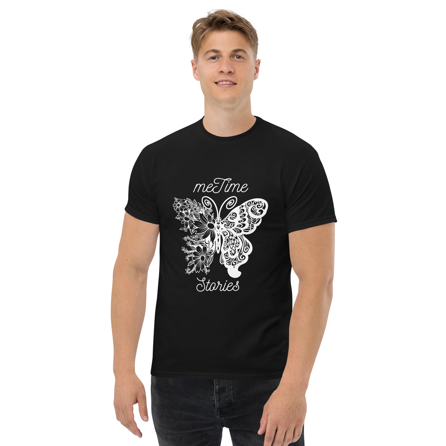 Klassisches Unisex T-Shirt meTime Schmetterling