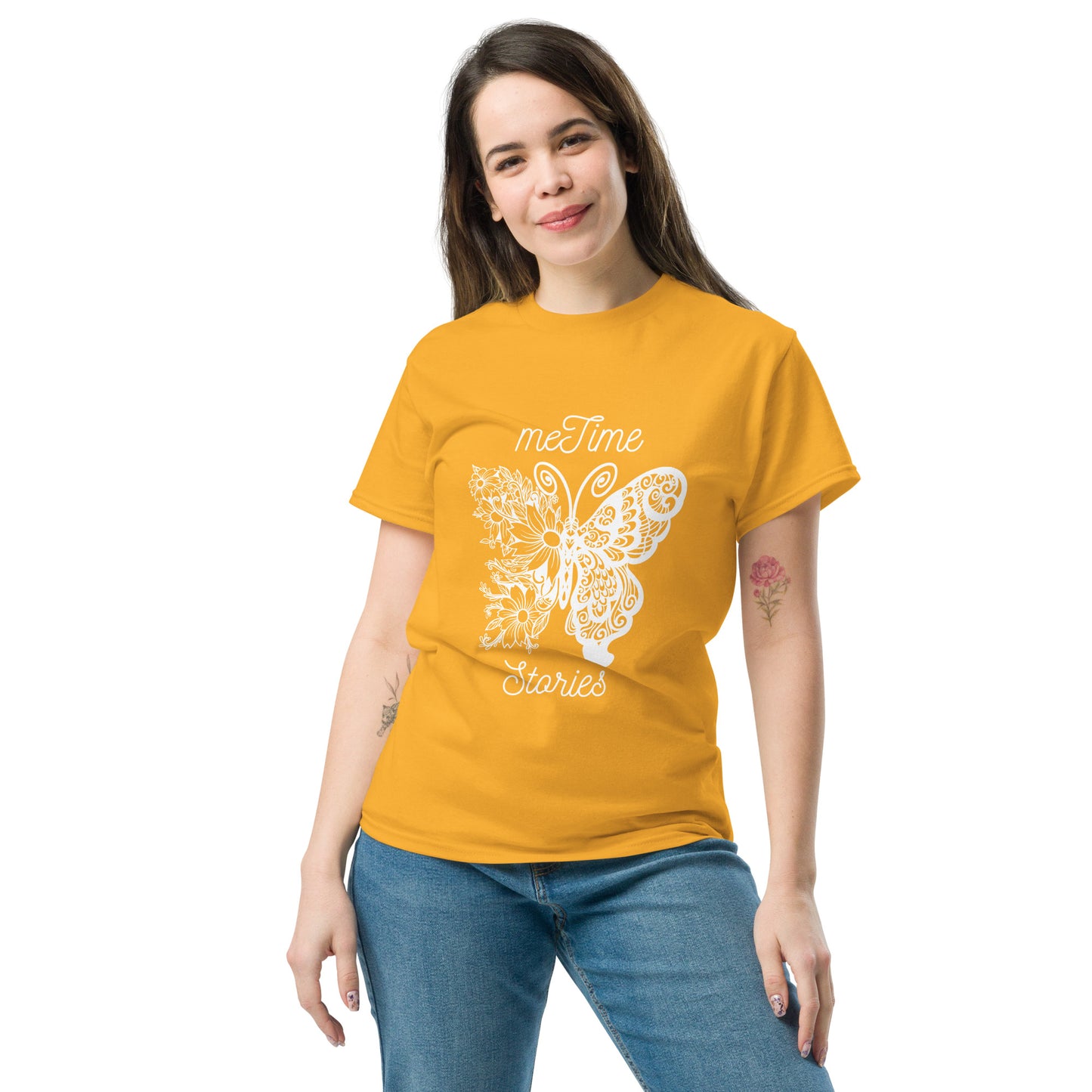Klassisches Unisex T-Shirt meTime Schmetterling