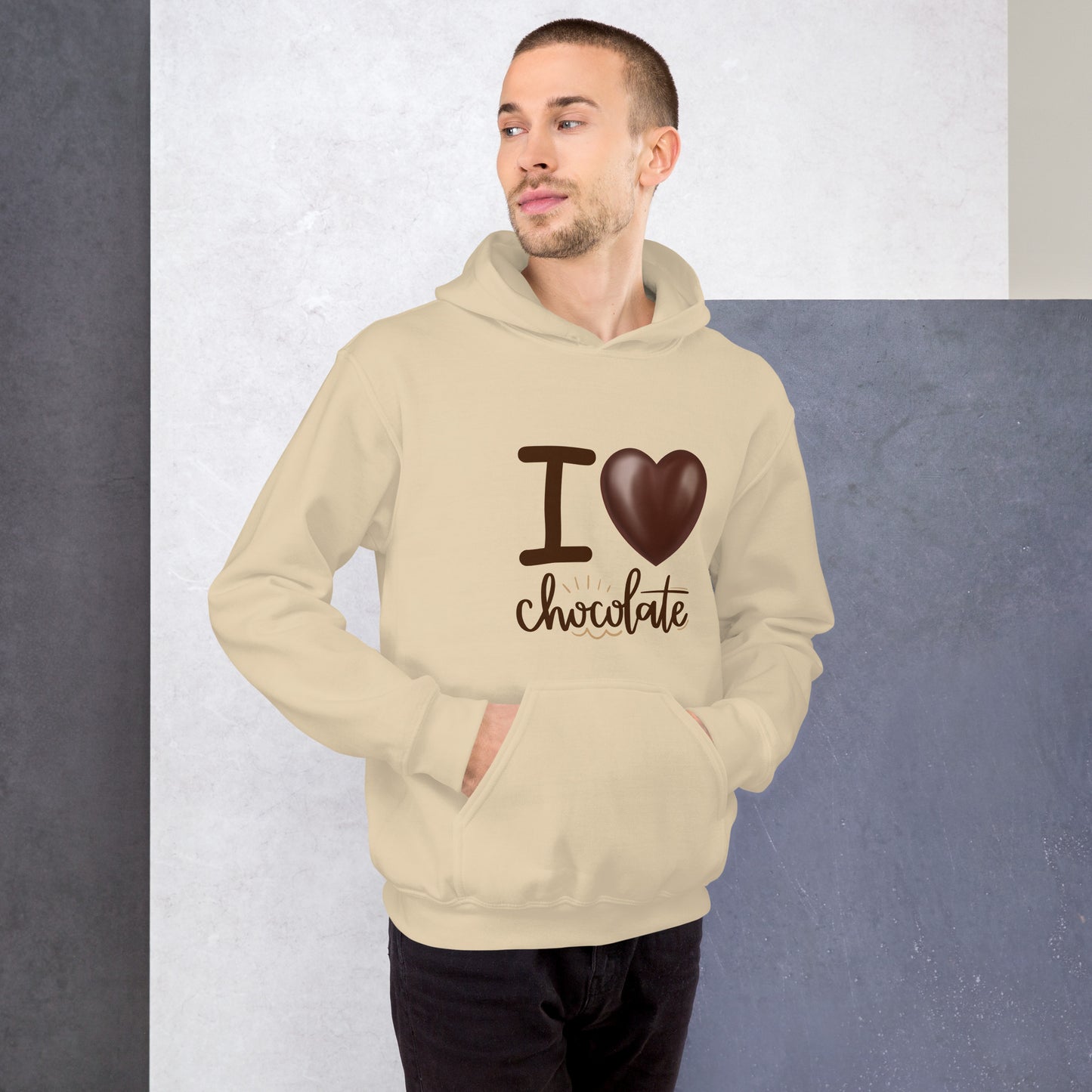 Unisex-Kapuzenpullover I Love Chocolate