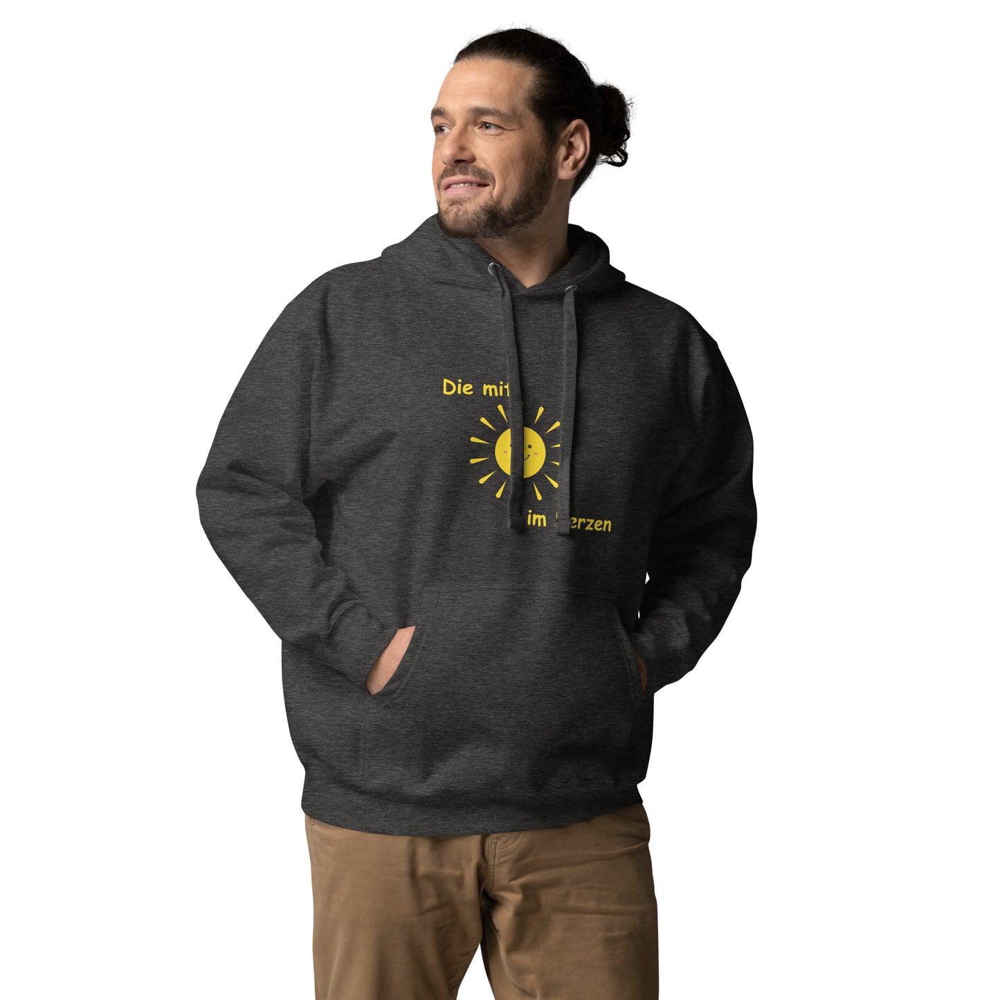 Unisex-Kapuzenpullover Die mit Sonne im Herzen