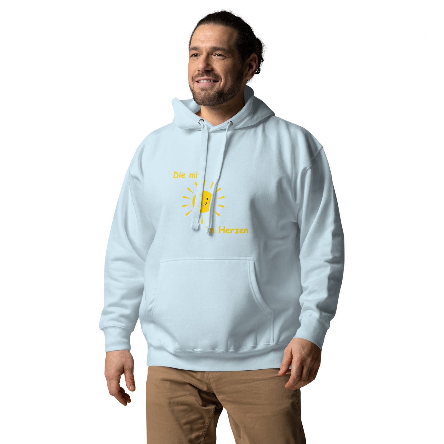 Unisex-Kapuzenpullover Die mit Sonne im Herzen