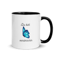 Tasse mit farbiger Innenseite Du bist wunderschön