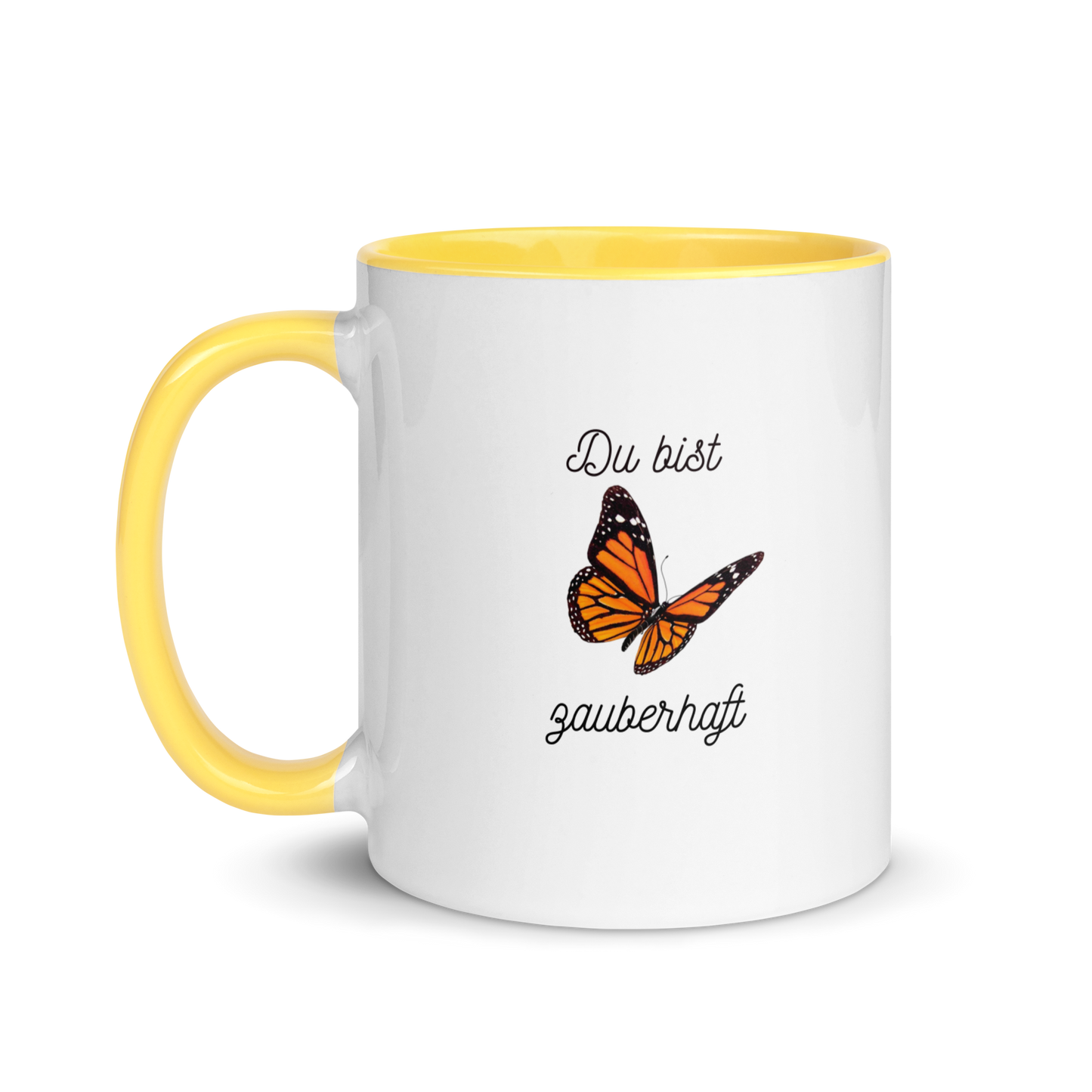 Tasse mit farbiger Innenseite Du bist zauberhaft Linkshänder