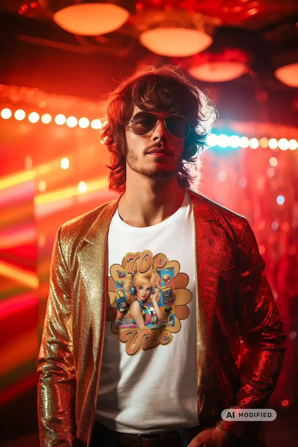 70`s Vibe T-Shirt, Retro - Vintage, Colourful Shirt, Geschenk, Siebziger