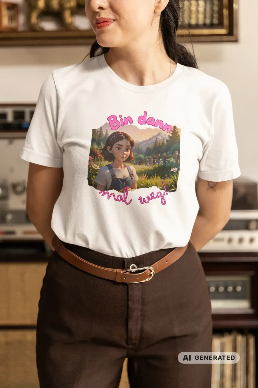 Bin dann mal weg T-Shirt, unisex Shirt, für Aussteiger, Backpacker