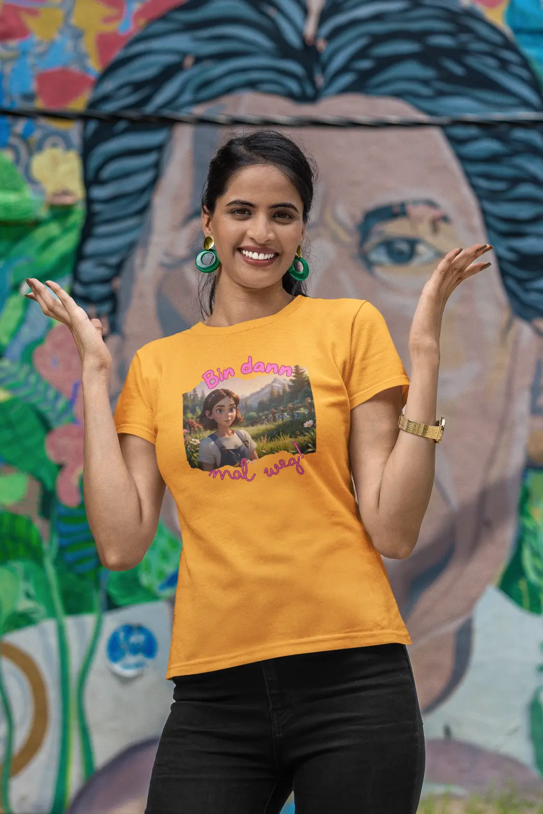 Bin dann mal weg T-Shirt, unisex Shirt, für Aussteiger, Backpacker