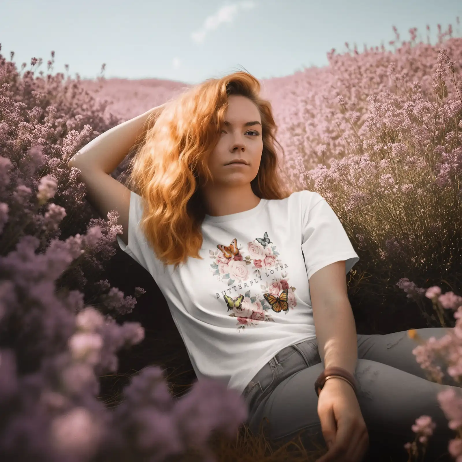 Butterfly Lover T-Shirt, unisex Shirt, Rosen floral