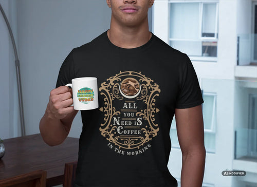 All you need is Coffee T-Shirt, Nostalgic Shirt, Geburtstagsgeschenk