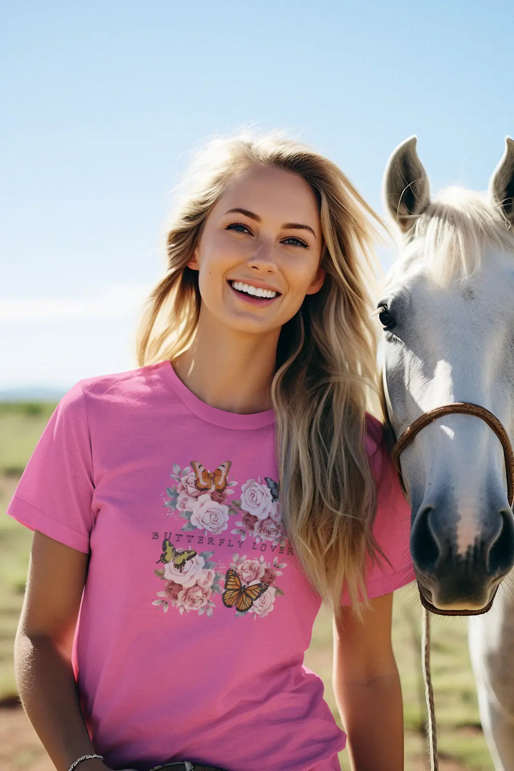 Butterfly Lover T-Shirt, unisex Shirt, Rosen floral