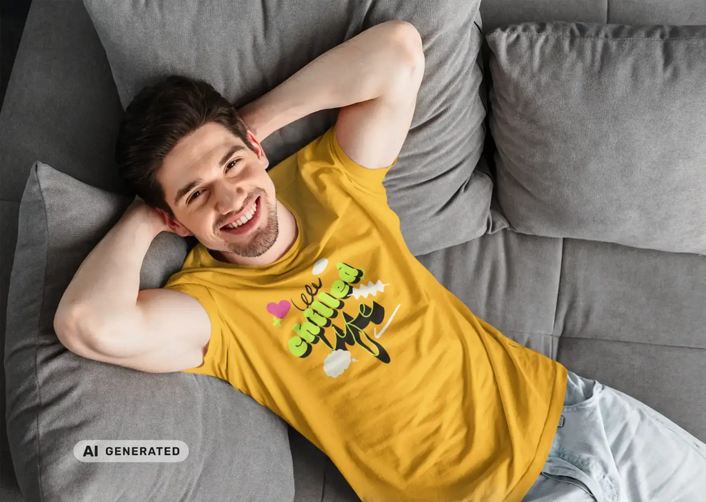 Chilled Life T-Shirt, Colourful psychedelic Shirt, Geschenk, Chillout