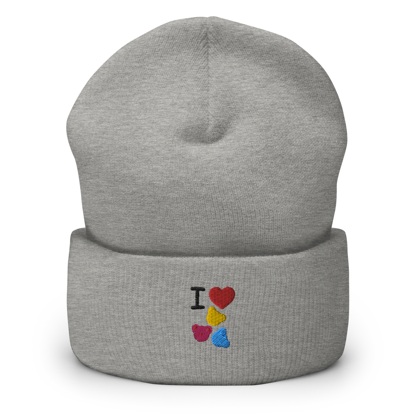 Umgeschlagene Beanie I Love Gummibären