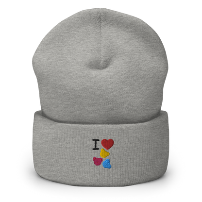 Umgeschlagene Beanie I Love Gummibären