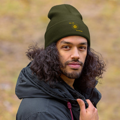 Umgeschlagene Beanie Die mit Sonne im Herzen