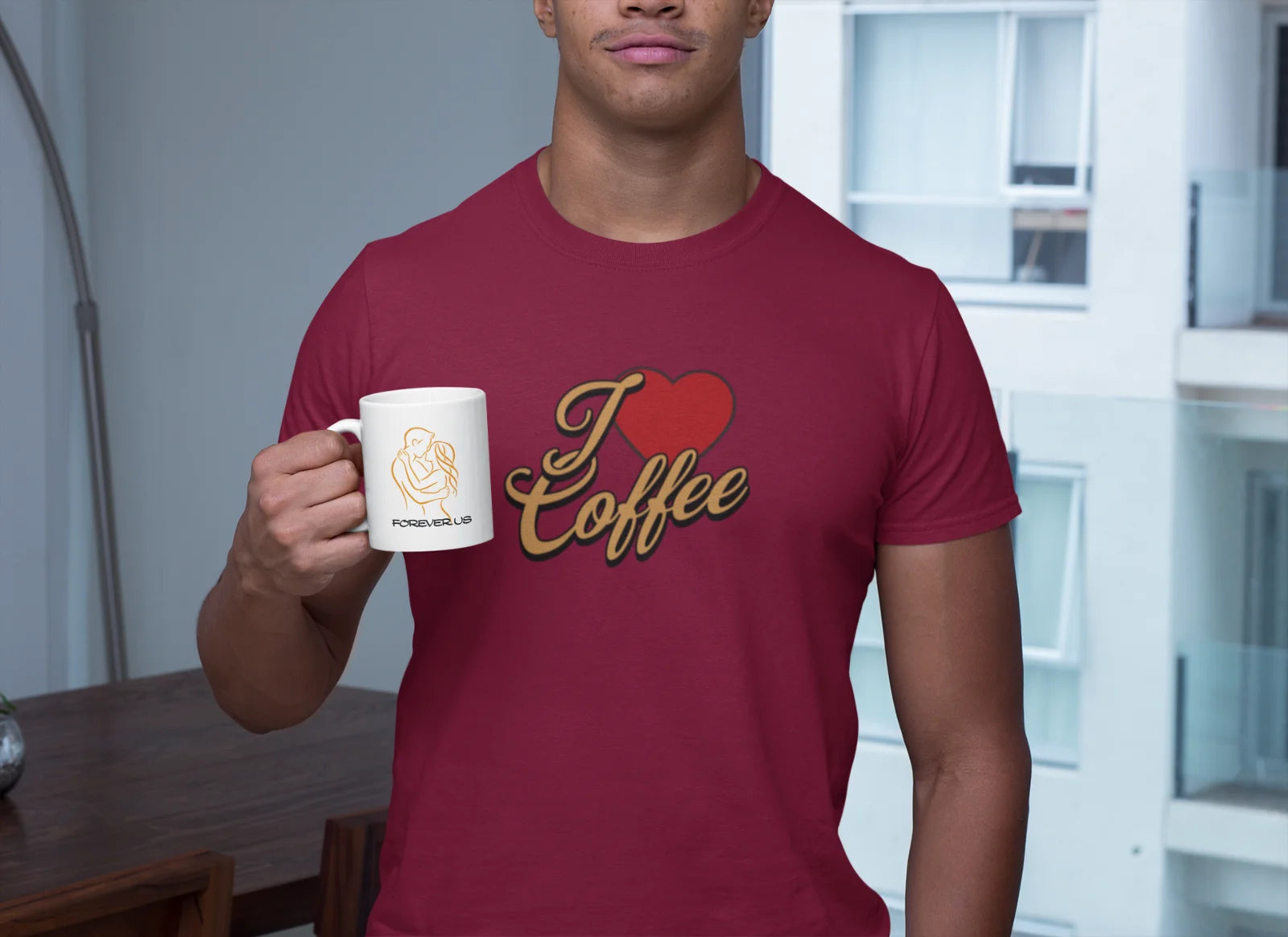 I love Coffee T-Shirt, Kaffee-Liebhaber, Geburtstagsgeschenk