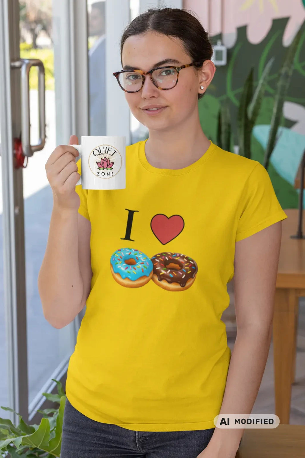 I love Donuts T-Shirt, Donuts-Liebhaber, Sweets-Shirt
