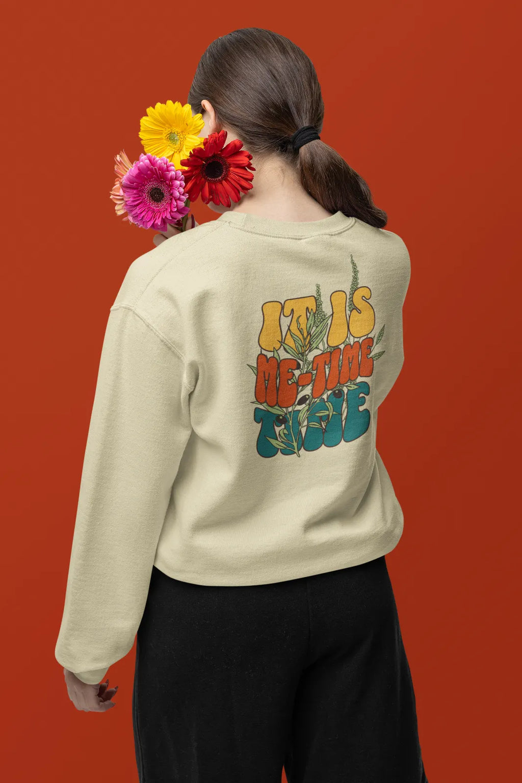 It is Me-Time Time Unisex Pullover mit Rundhalsausschnitt, Selfcare, Auszeit