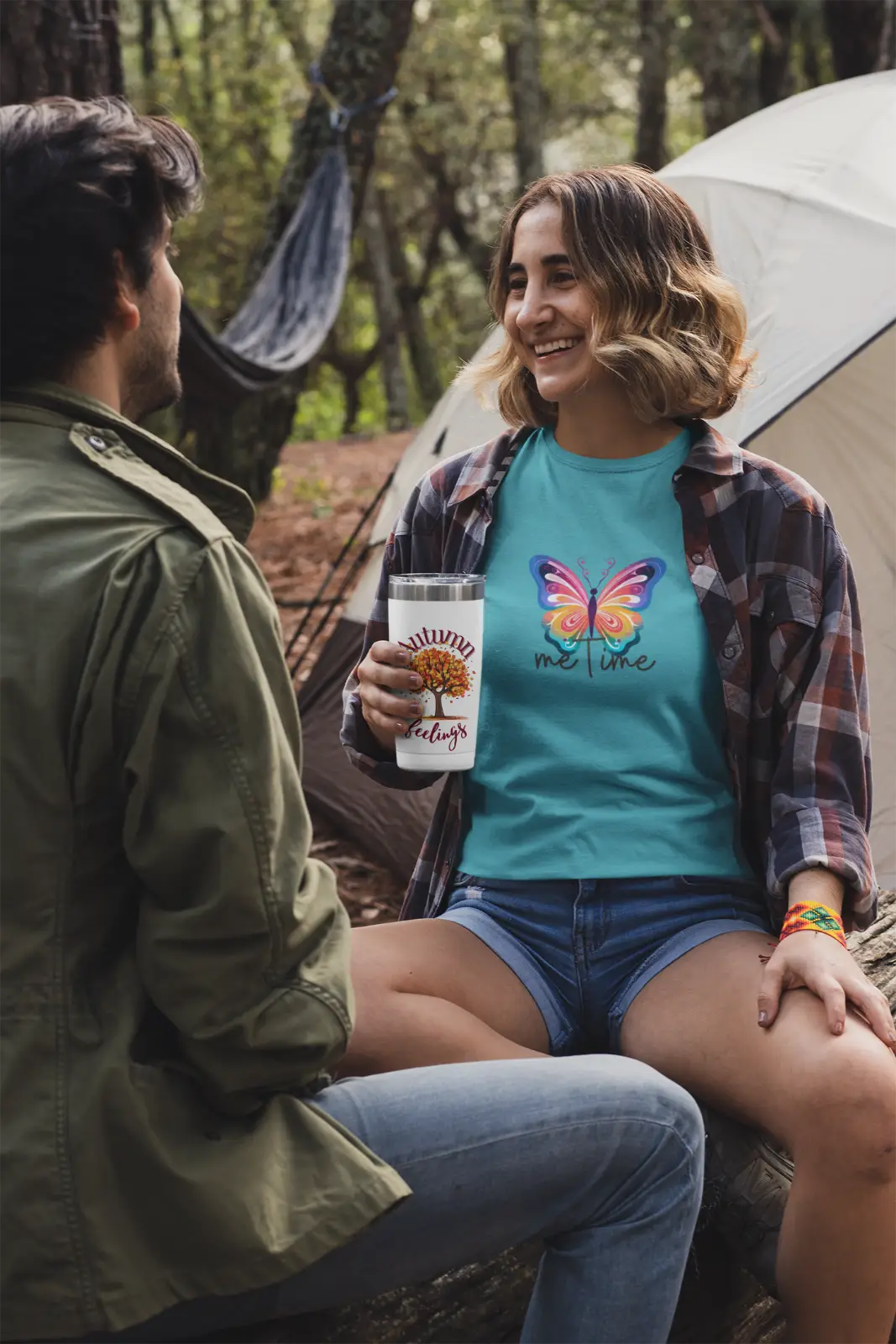 Me-Time Schmetterling bunt T-Shirt, Liebe, Zeit für mich, Geschenk