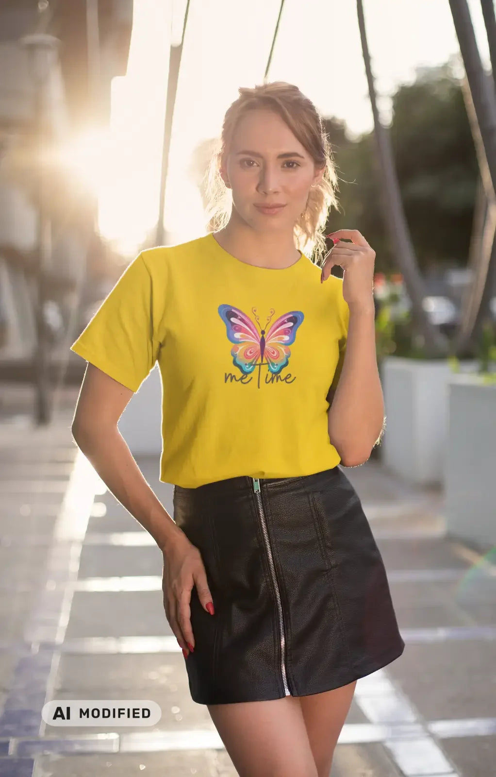 Me-Time Schmetterling bunt T-Shirt, Liebe, Zeit für mich, Geschenk