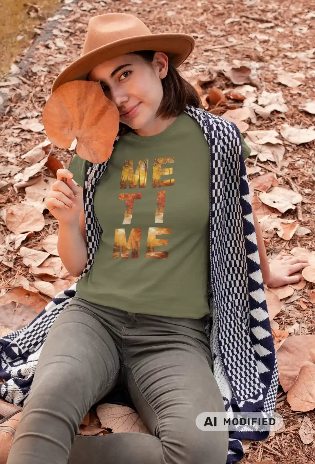 ME-TIME Unisex T-Shirt mit Rundhalsausschnitt,  Herbst