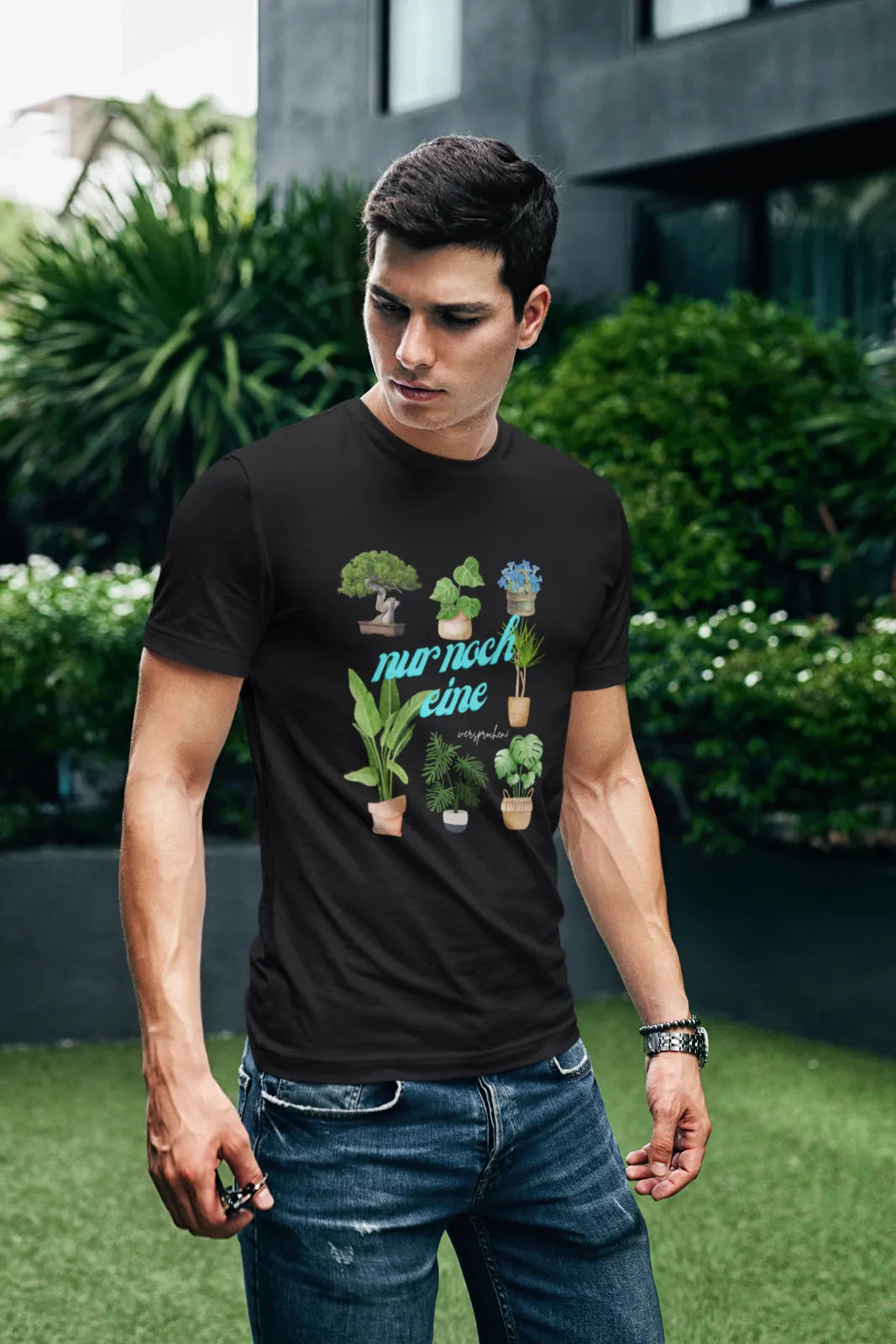 Nur noch eine - versprochen, unisex T-Shirt, Gartenliebhaber