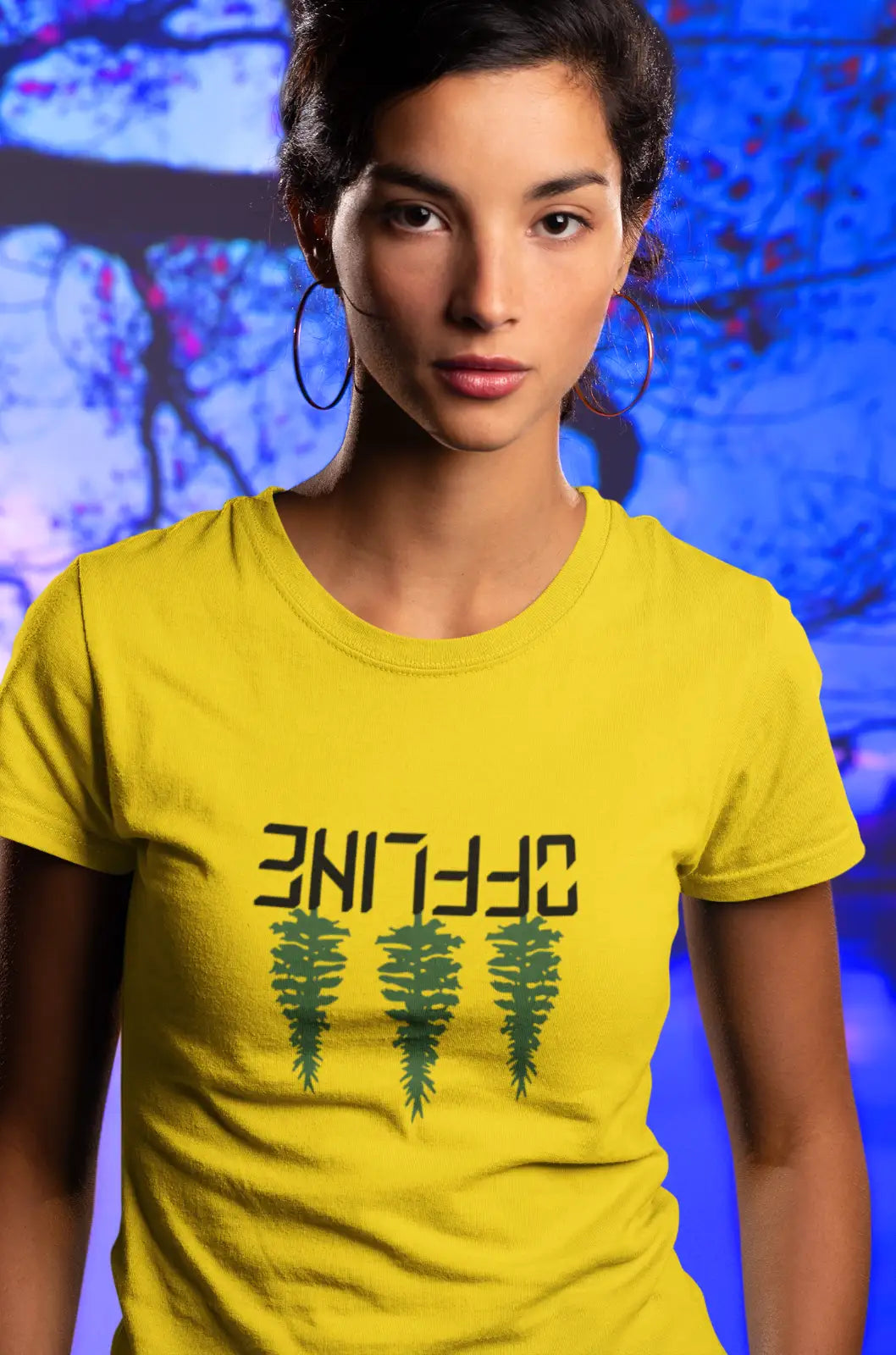 OFFLINE T-Shirt DOPPELT GESPIEGELT mit Rundhalsausschnitt,  Auszeit vom Alltag
