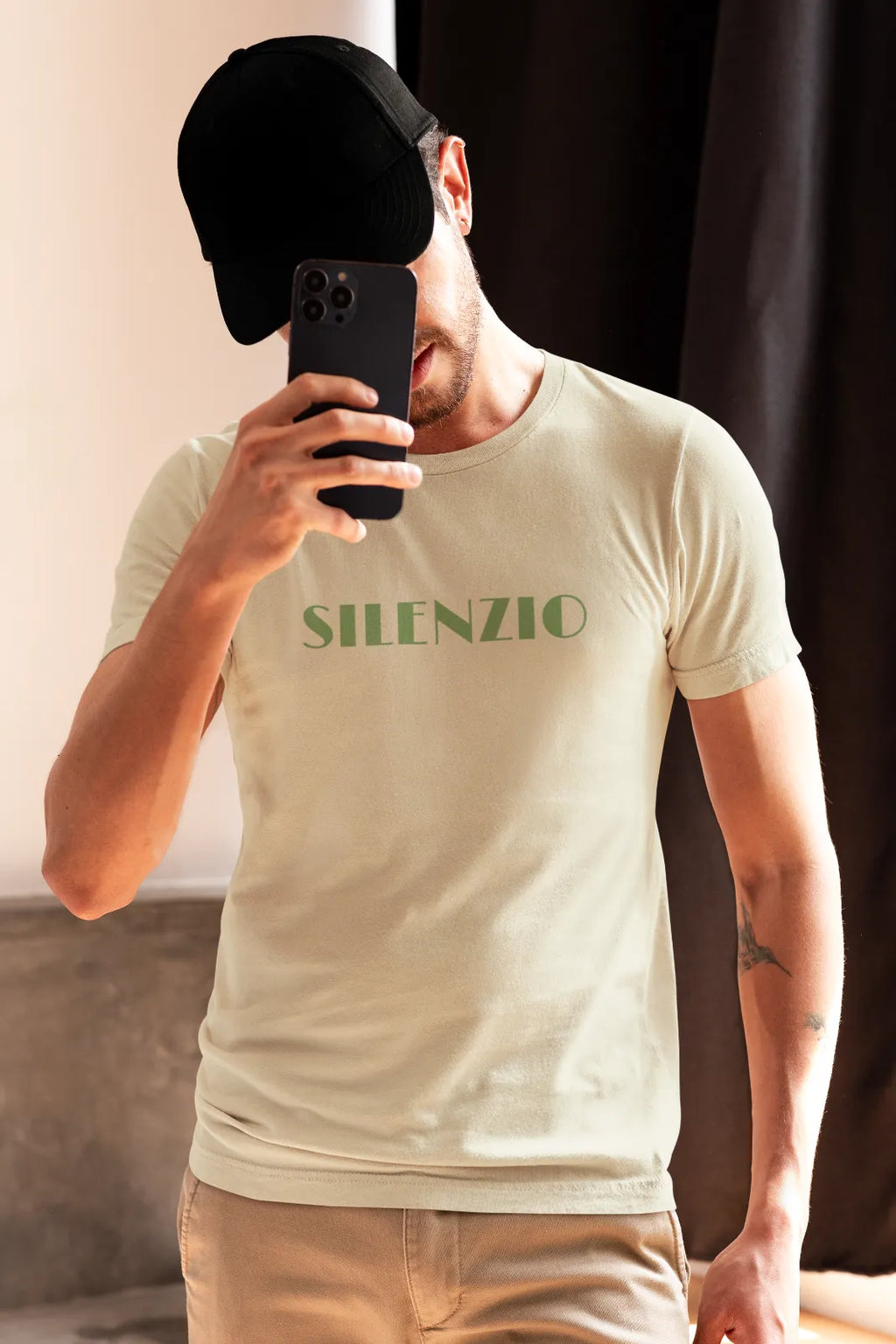 Silenzio Unisex T-Shirt Grün, Auszeit vom Alltag