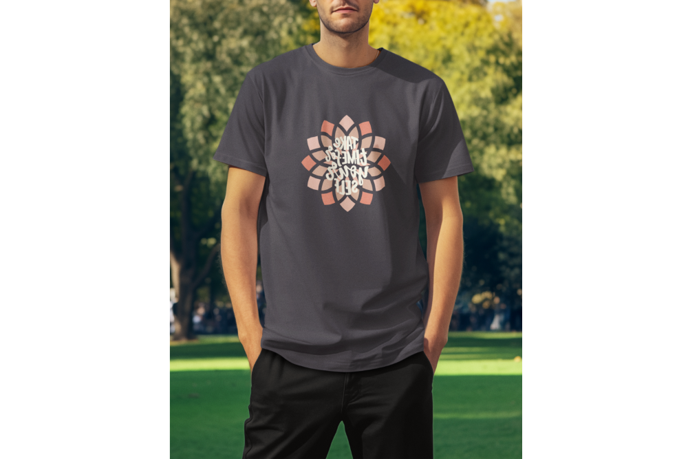 Take Time for your self Unisex T-Shirt GESPIEGELT mit Rundhalsausschnitt,  Me-Time, Zeit nehmen