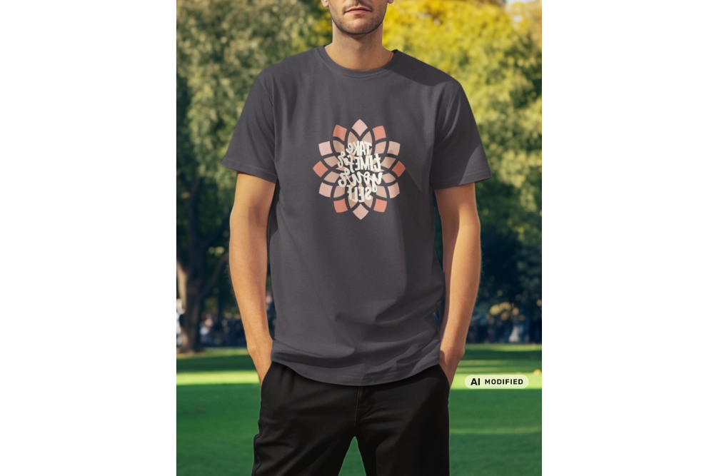 Take Time for your self Unisex T-Shirt GESPIEGELT mit Rundhalsausschnitt,  Me-Time, Zeit nehmen
