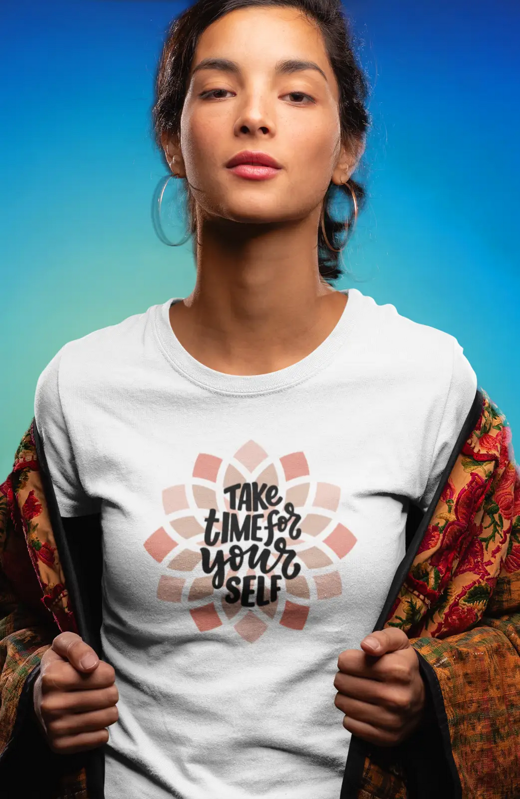 Take Time for your self Unisex T-Shirt mit Rundhalsausschnitt,  Me-Time, Zeit nehmen