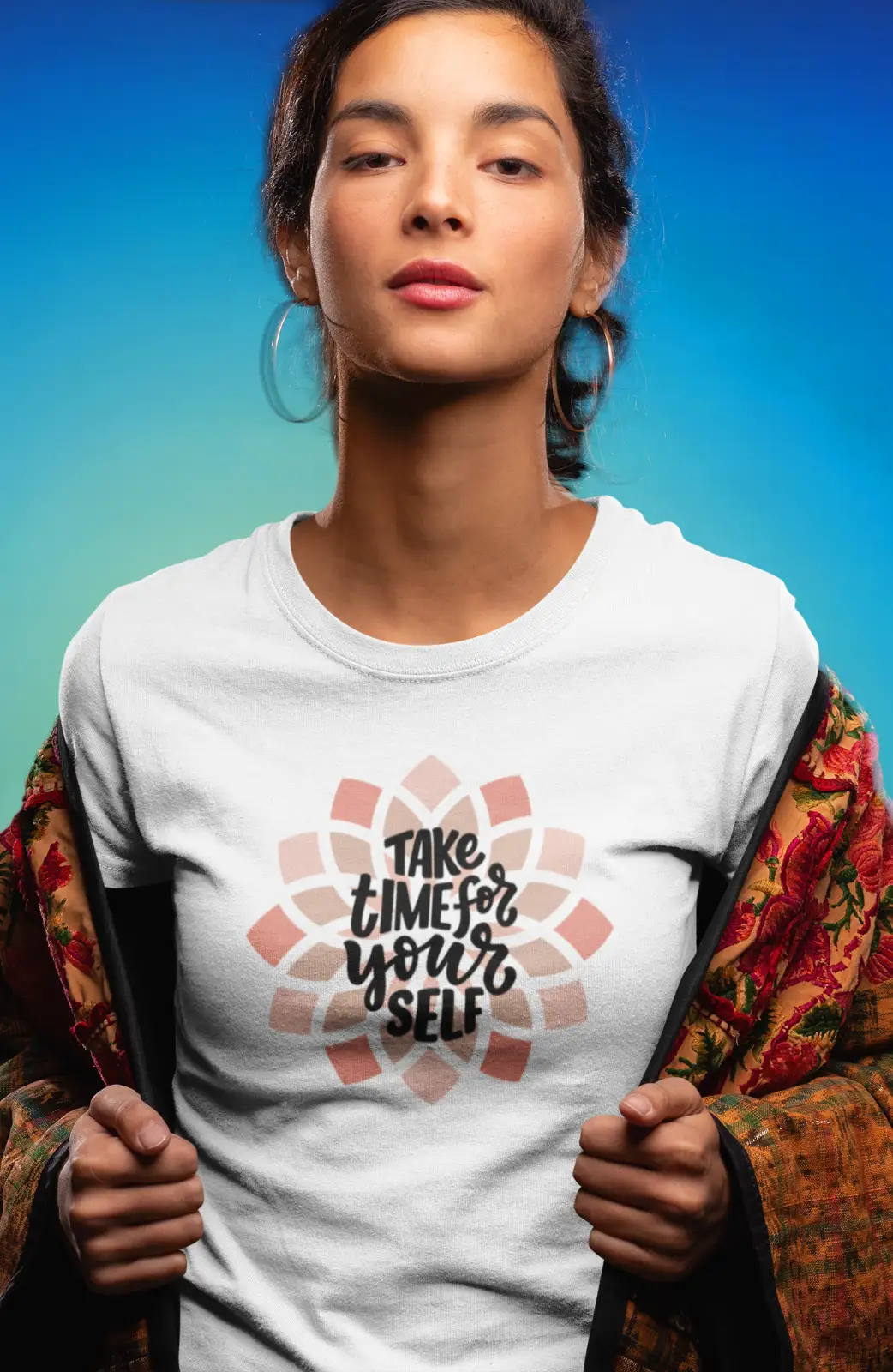 Take Time for your self Unisex T-Shirt mit Rundhalsausschnitt,  Me-Time, Zeit nehmen