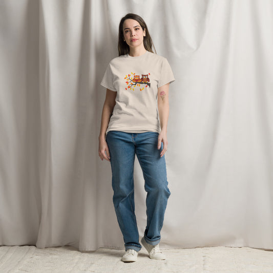 Klassisches Unisex T-Shirt Eulen