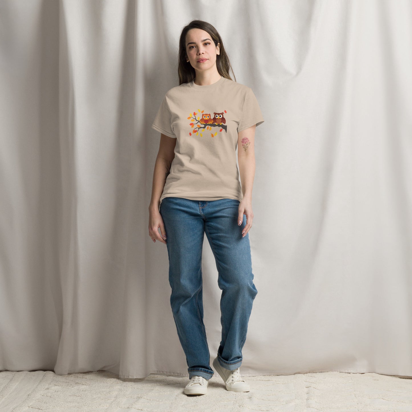 Klassisches Unisex T-Shirt Eulen