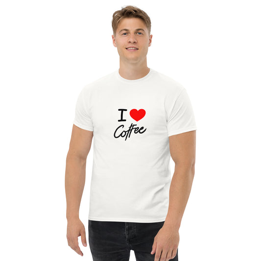 Klassisches Unisex T-Shirt I Love Coffee