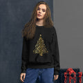 Unisex-Pullover Tannenbaum Gold