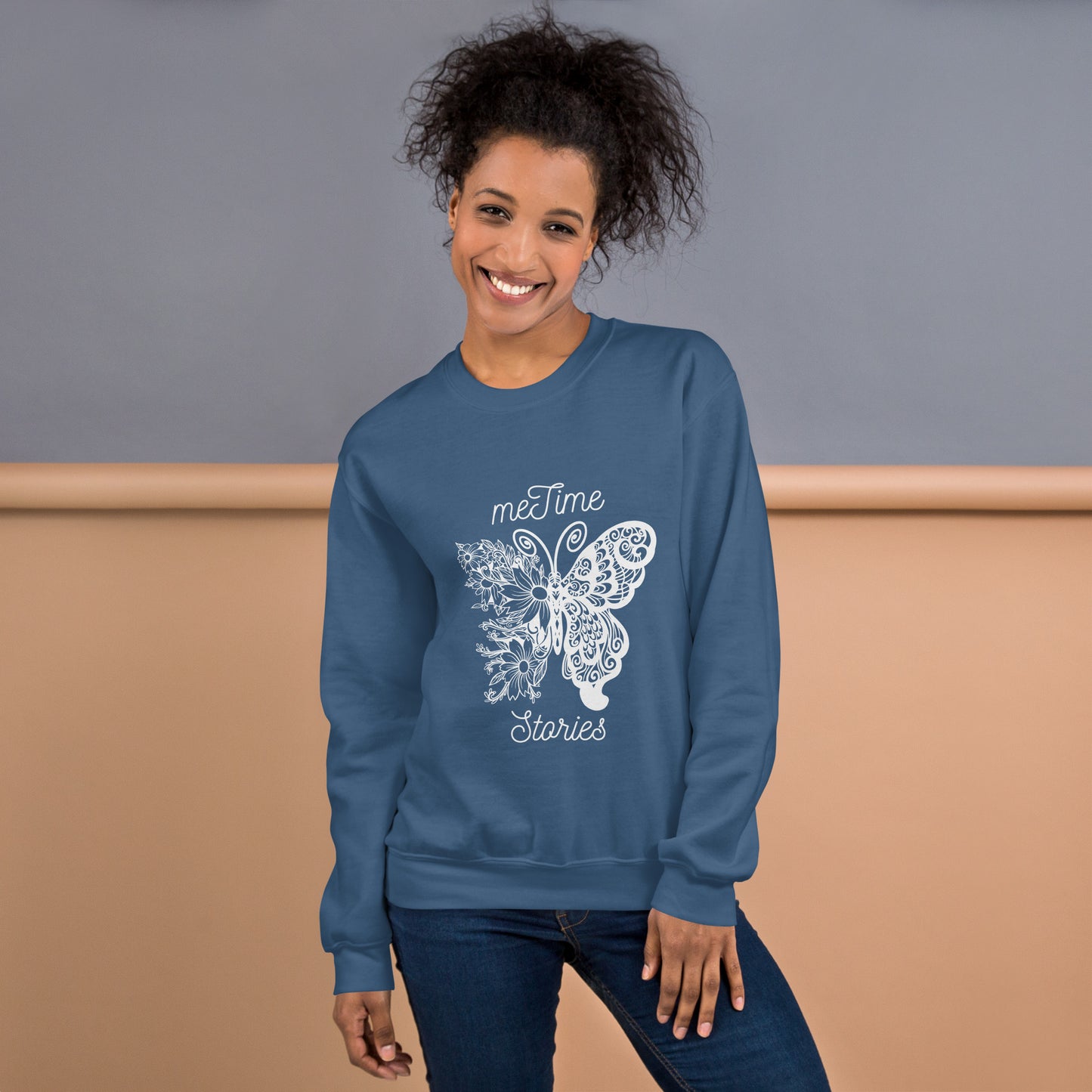 Unisex-Pullover meTime Stories Schmetterling