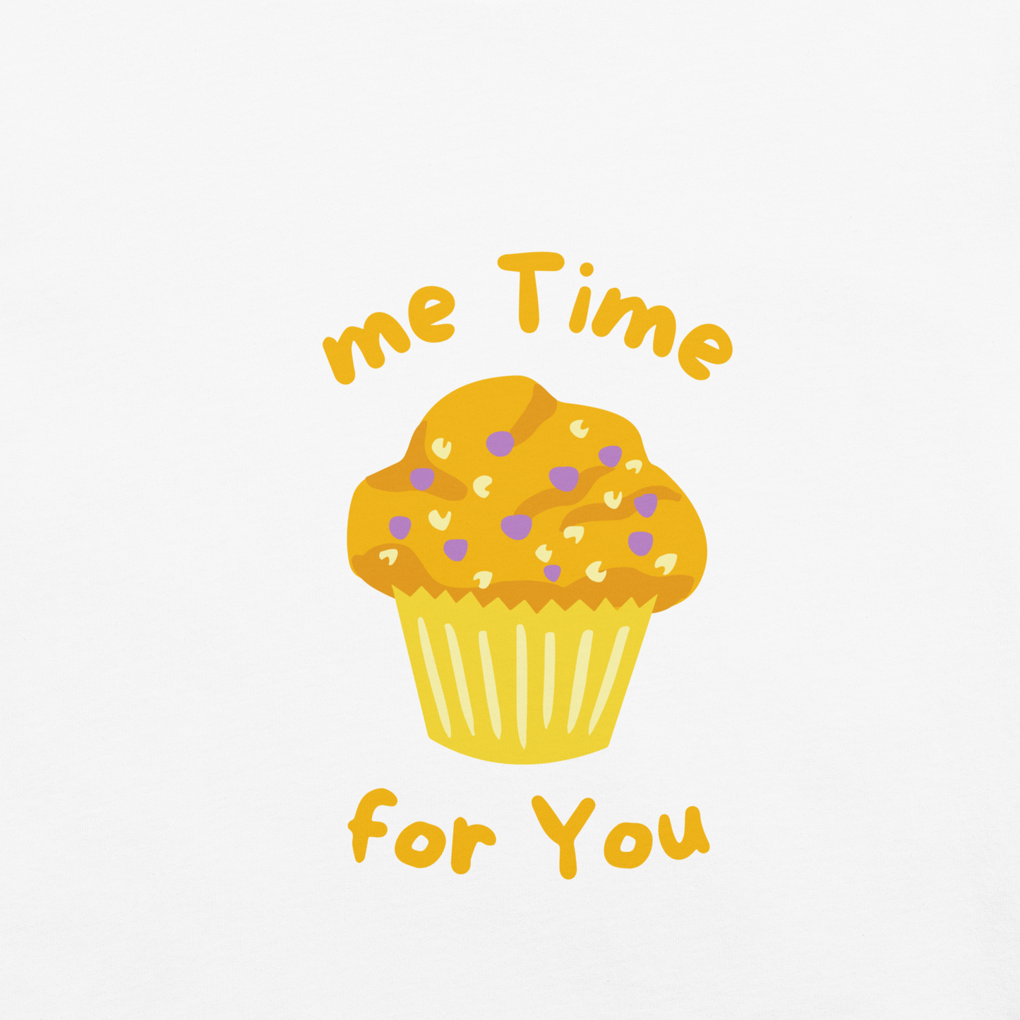 Schweres textilgefärbtes Unisex-T-Shirt Cupcake meTime for you