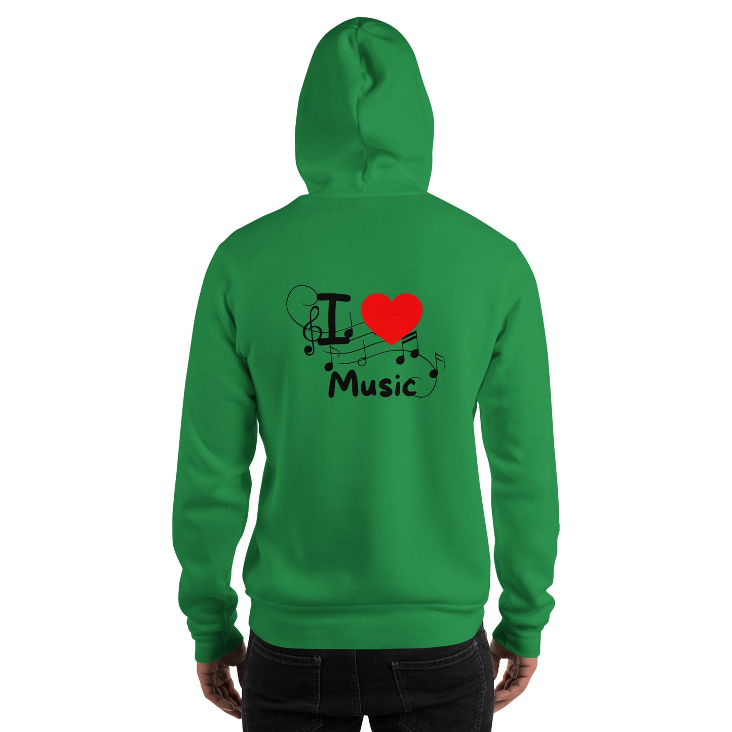 Unisex-Kapuzenpullover I Love Music