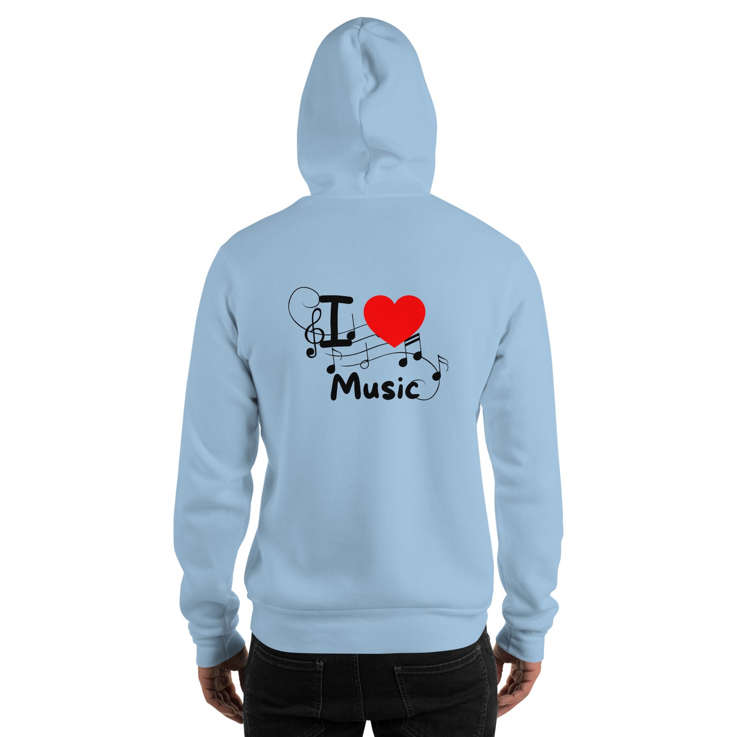 Unisex-Kapuzenpullover I Love Music