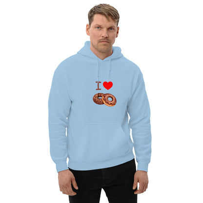 Unisex-Kapuzenpullover I Love Donuts