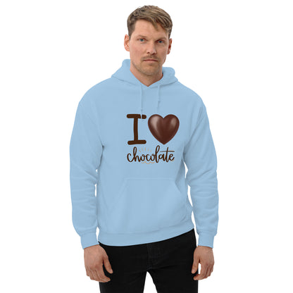 Unisex-Kapuzenpullover I Love Chocolate