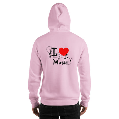 Unisex-Kapuzenpullover I Love Music