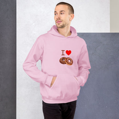 Unisex-Kapuzenpullover I Love Donuts