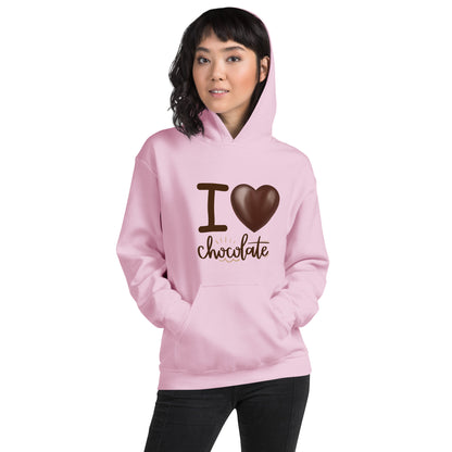 Unisex-Kapuzenpullover I Love Chocolate