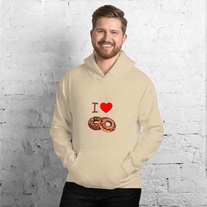 Unisex-Kapuzenpullover I Love Donuts