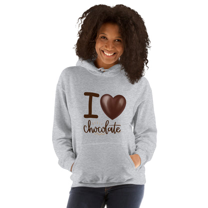 Unisex-Kapuzenpullover I Love Chocolate