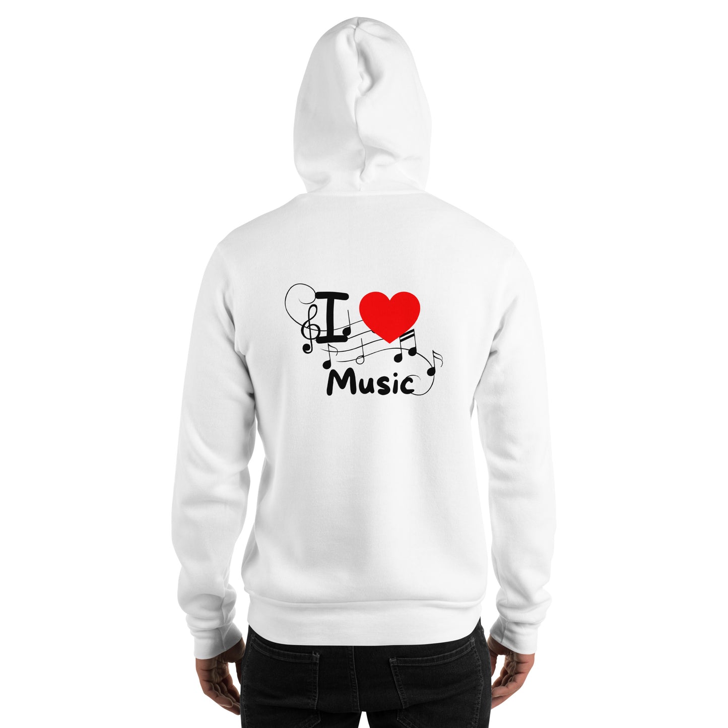 Unisex-Kapuzenpullover I Love Music