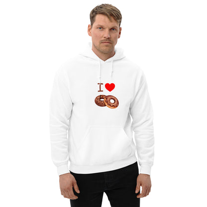 Unisex-Kapuzenpullover I Love Donuts